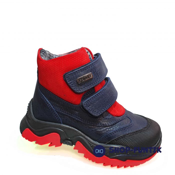 Ботинки Panda темно-синие с красными вставками 401