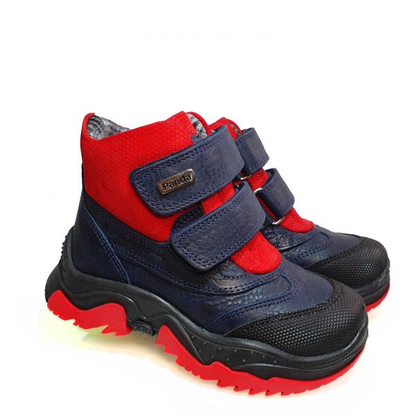Ботинки Panda темно-синие с красными вставками 401