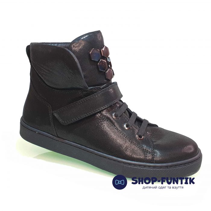 Ботинки Tunel черные с липучкой 8706