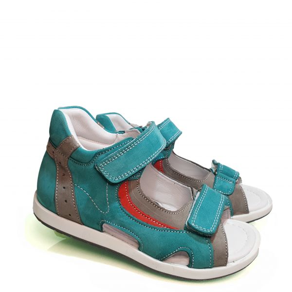 Сандалии Tunel бирюзовые открытые 1622