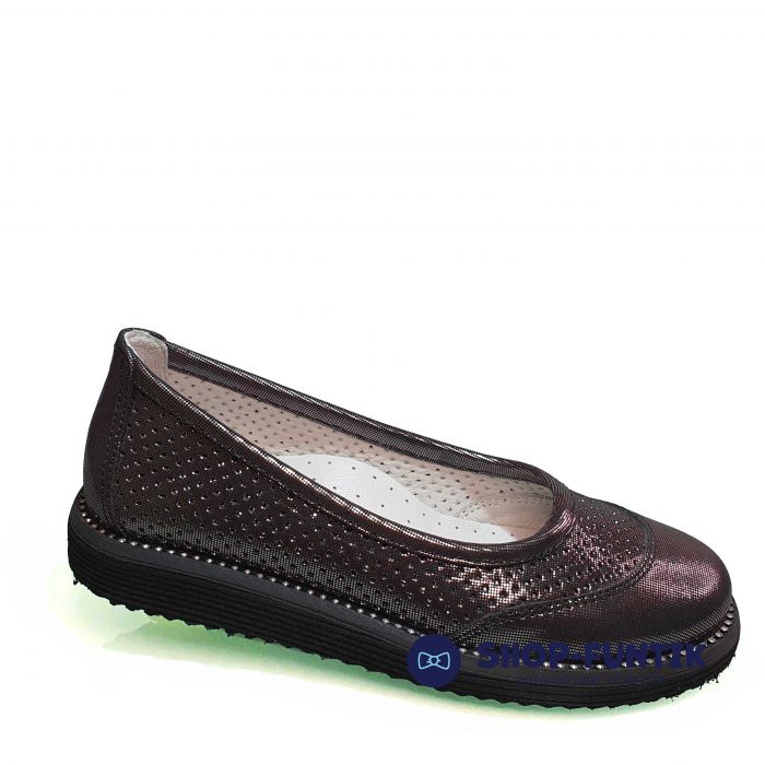 Туфли Tunel коричневые со сквозной перфорацией 200