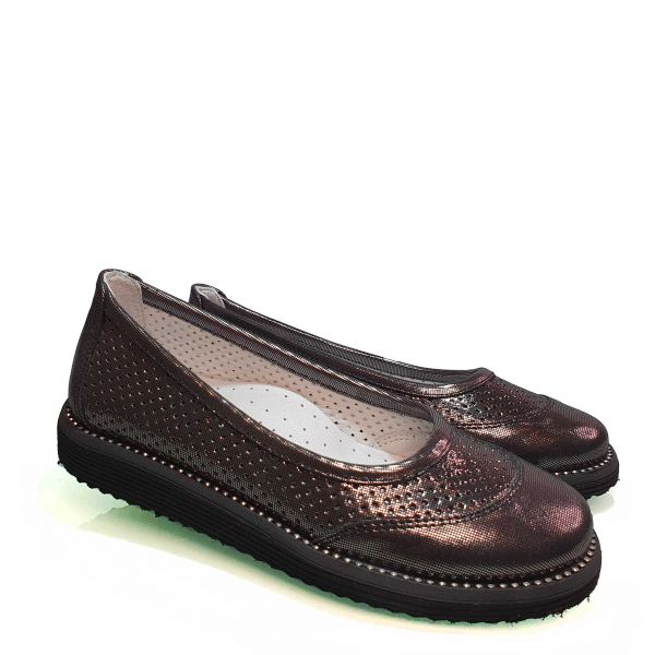 Туфли Tunel коричневые со сквозной перфорацией 200