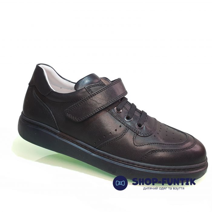 Туфли Tunel черные с липучкой 612-10