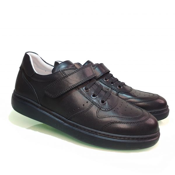 Туфли Tunel черные с липучкой 612-10