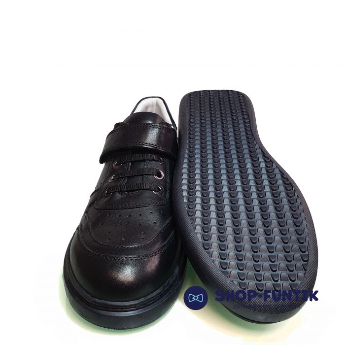 Туфли Tunel черные с липучкой 612-10