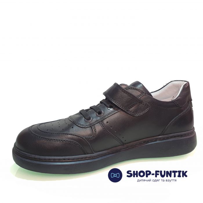 Туфли Tunel черные с липучкой 612-10