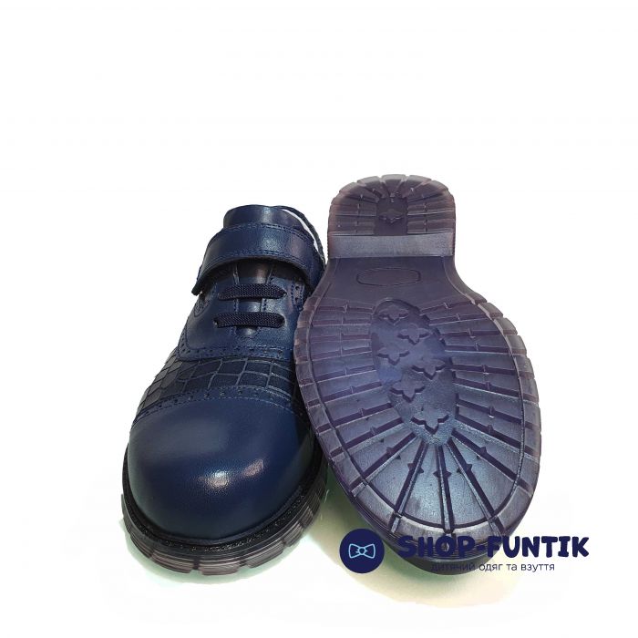 Туфли Tunel темно-синие с тиснением 433