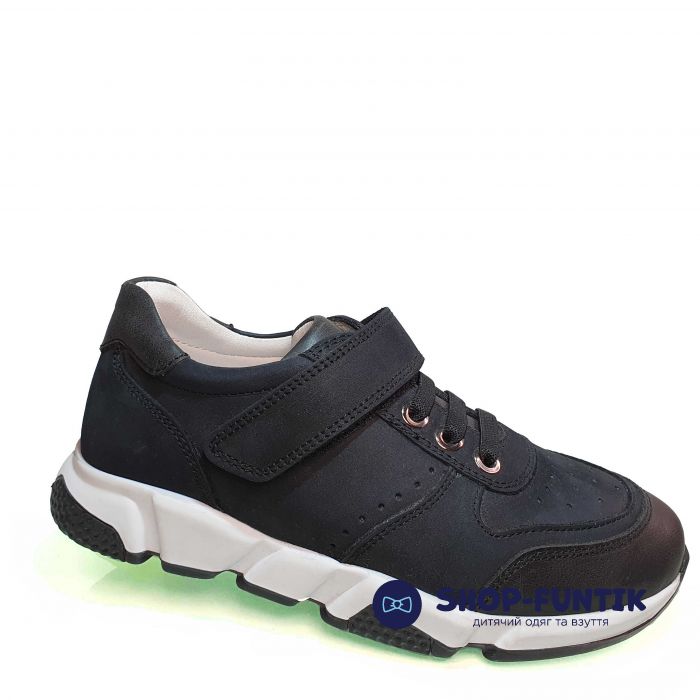 Кроссовки  Tunel черные на белой подошве 3100