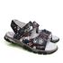 Сандалии  Panda черные с принтом 011