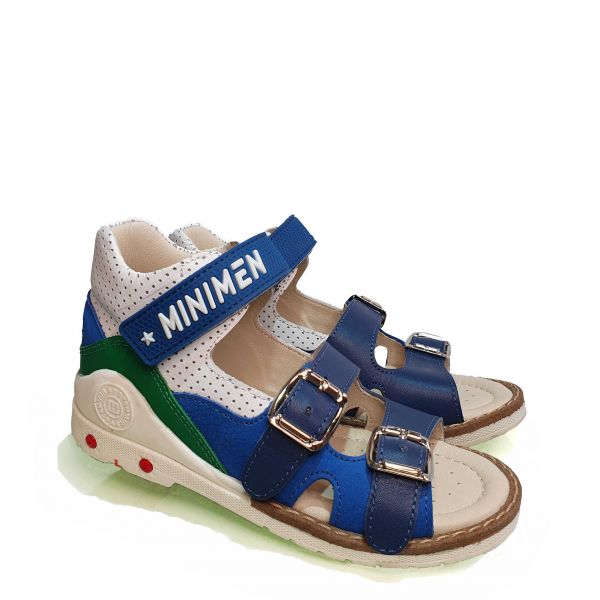 Сандалии Minimen cине-белые 1711