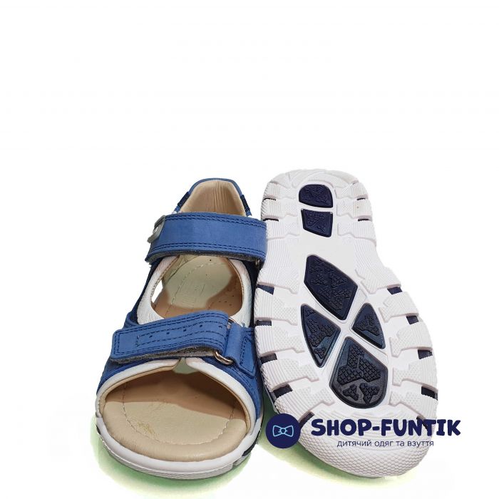 Сандалии Minimen бело-синие 01748