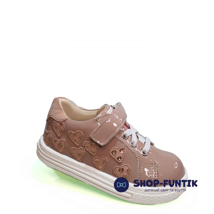 Кроссовки Minimen беживые с цветочком 01122