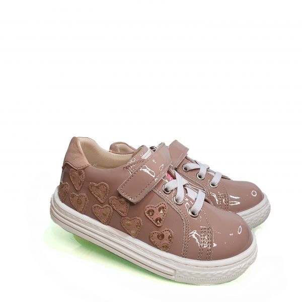 Кроссовки Minimen беживые с цветочком 01122