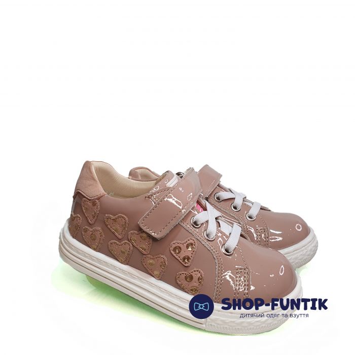 Кроссовки Minimen беживые с цветочком 01122