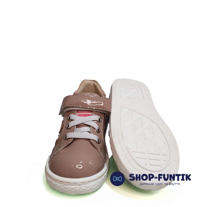 Кроссовки Minimen беживые с цветочком 01122