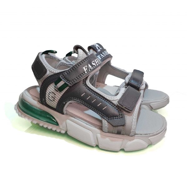 Сандалии Jong Golf серые открытые 20197