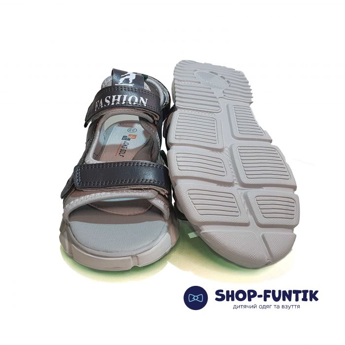 Сандалии Jong Golf серые открытые 20197