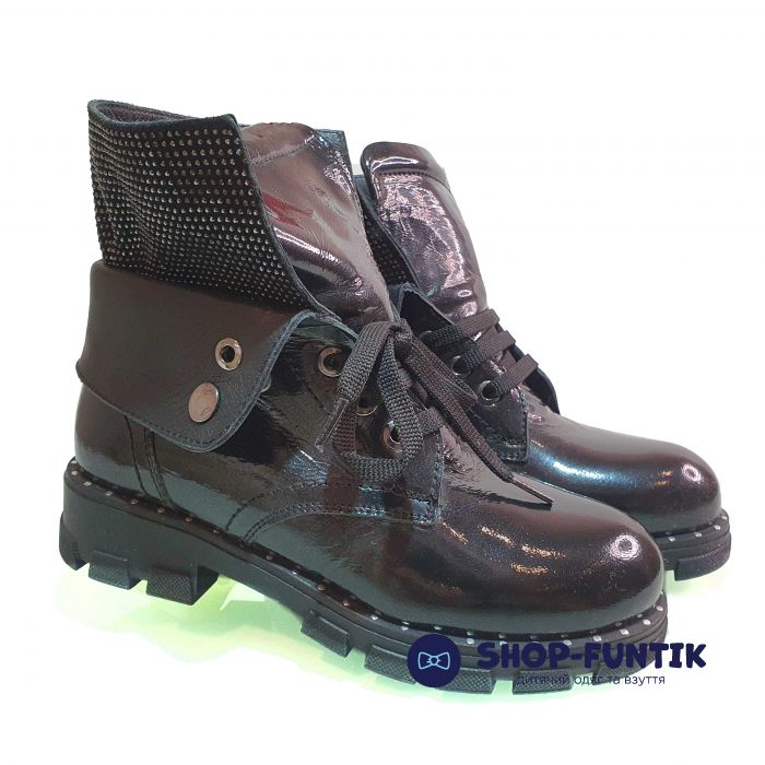 Ботинки Tunel черные с отворотом 1871