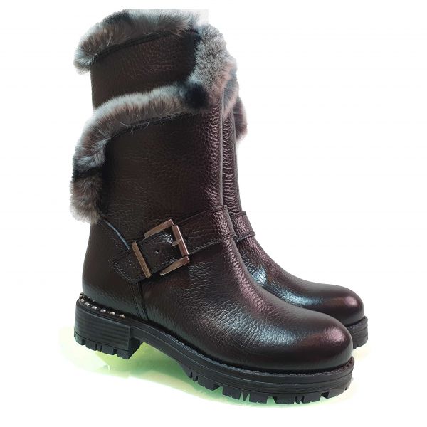 Сапоги Tunel черные с опушкой 1202