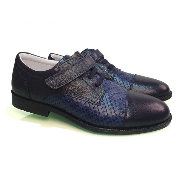 Туфли Tunel темно-синие с тиснением 0240