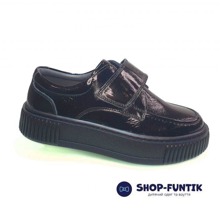 Туфли Tomini черные из лакированной кожи 04409