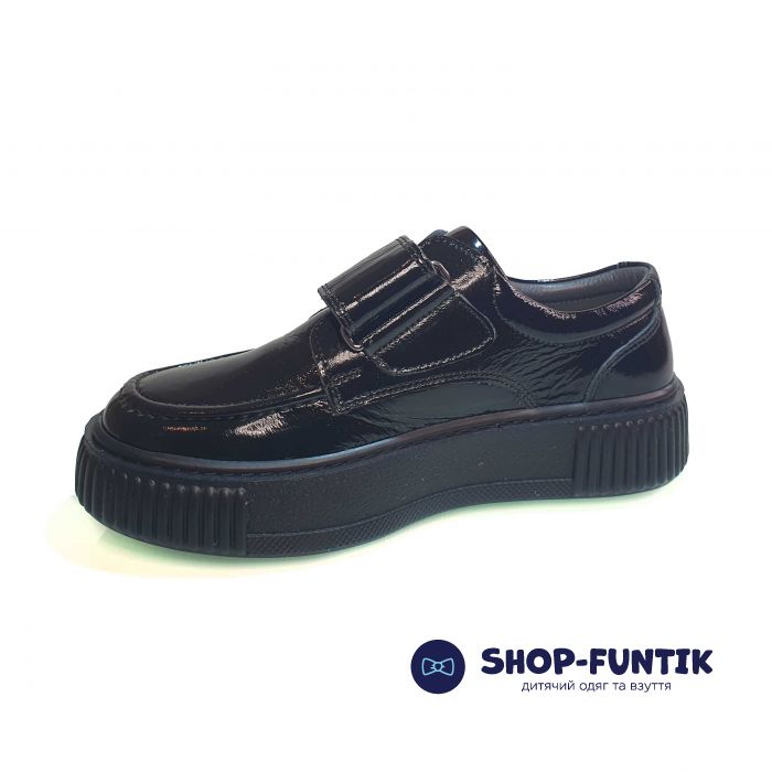 Туфли Tomini черные из лакированной кожи 04409