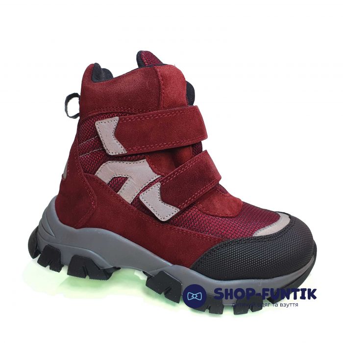 Ботинки Kidmen бордовые 510002