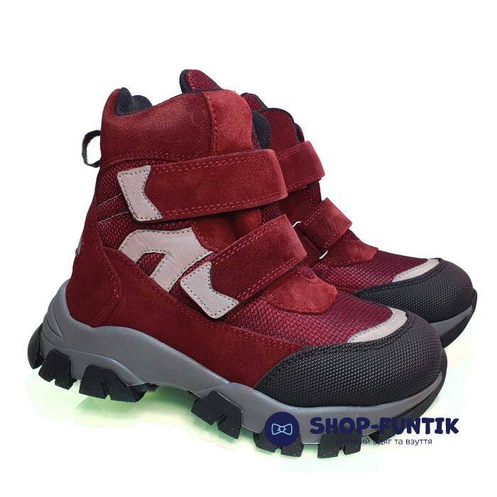 Ботинки Kidmen бордовые 510002