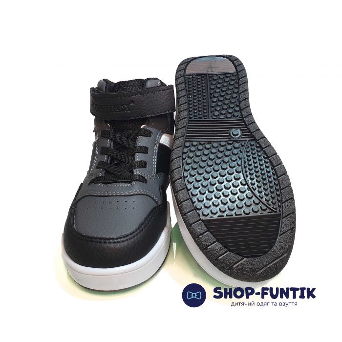 Кроссовки  Promax черно-серые с цветными вставками высокие 18621