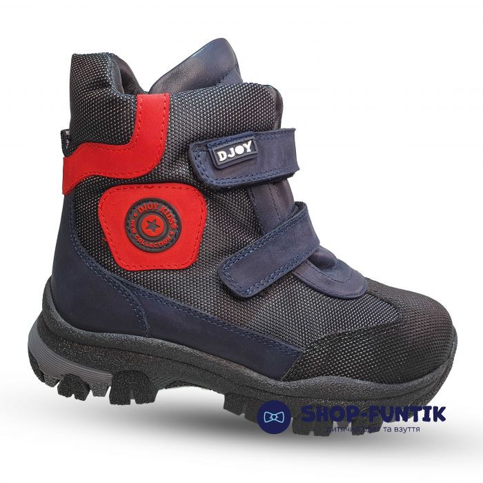 Ботинки Djoy темно-сине с красными и черными вставками 142524