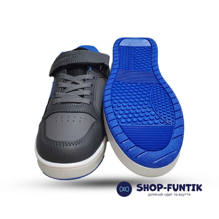 Кроссовки  Promax серые на белой подошве 66-03