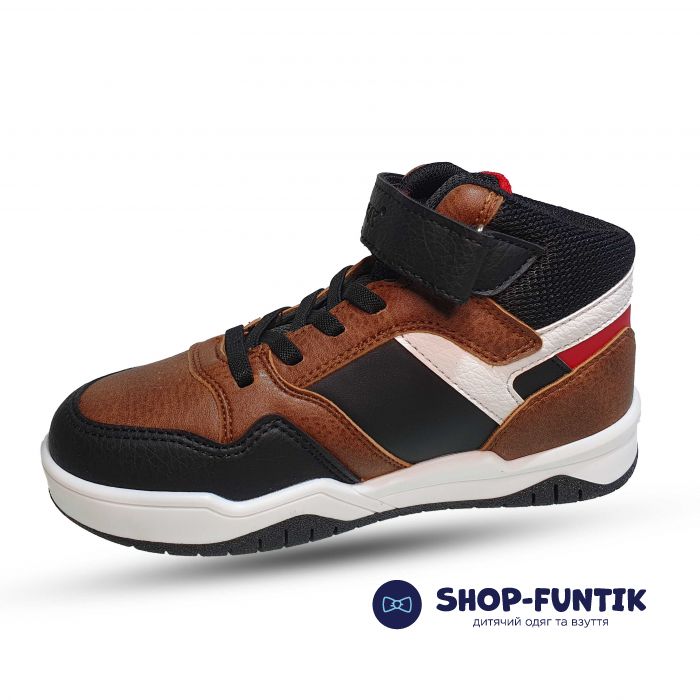 Ботинки  Promax черно-коричневые на белой подошве 18626