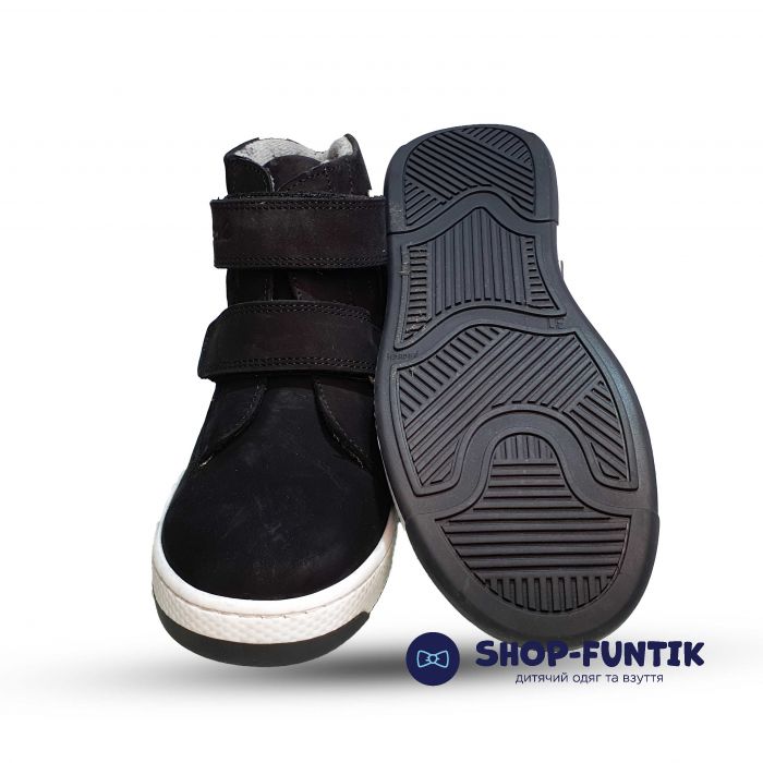 Ботинки Panda черные на белой подошве10434