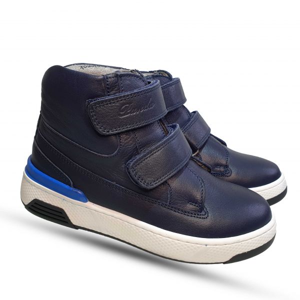 Ботинки Panda темно-синие на белой подошве 104 05