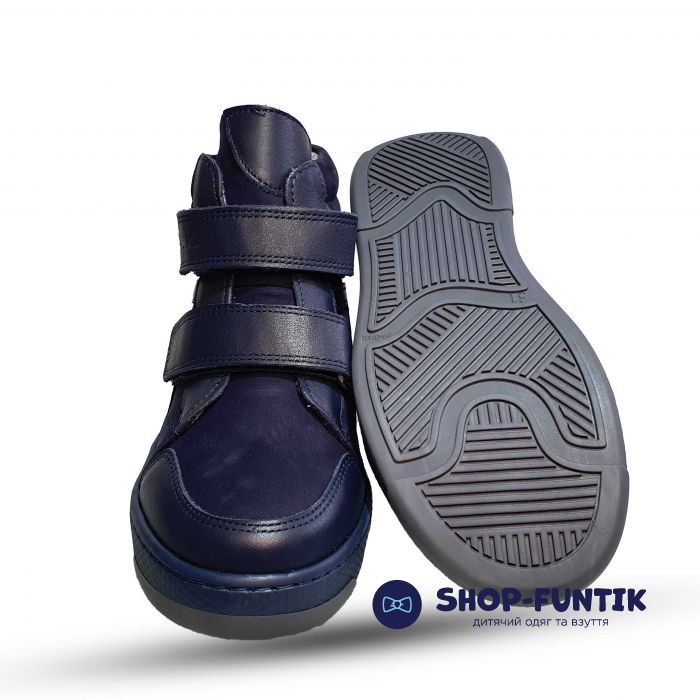 Ботинки Panda темно-синие на синей подошве 105103