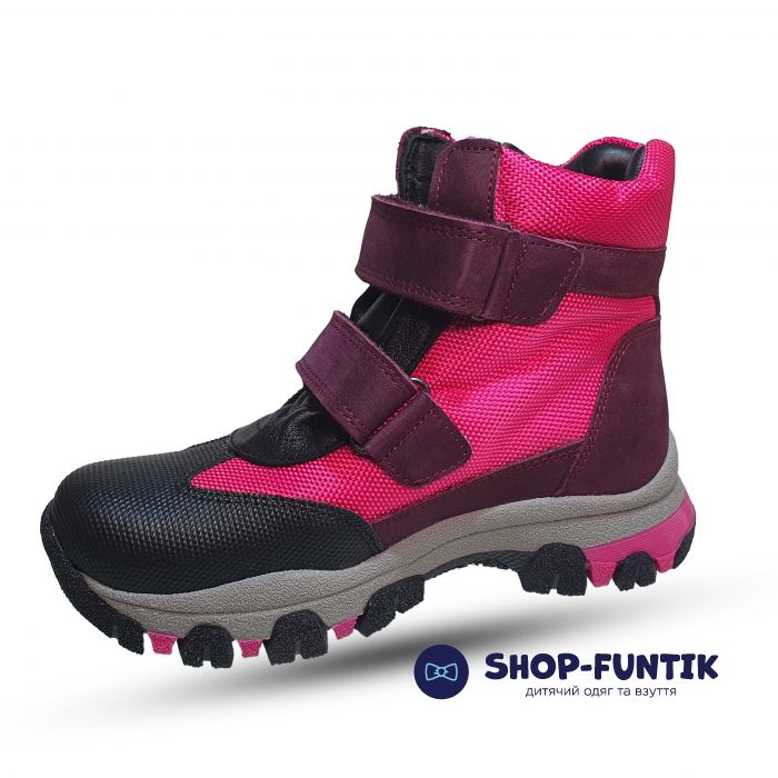 Ботинки Djoy черно-розовые 0587