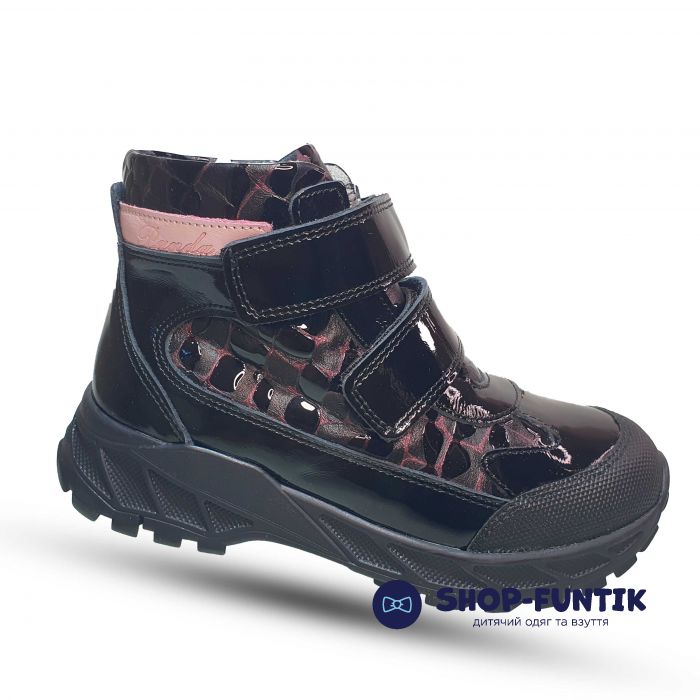 Черевики Tomini чорні лаковані 0114