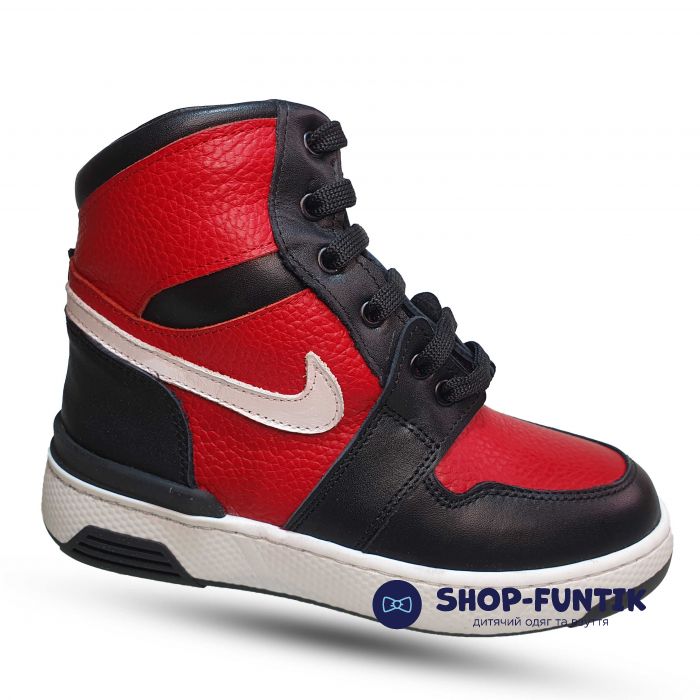 Ботинки Tomini черно-красные 12305