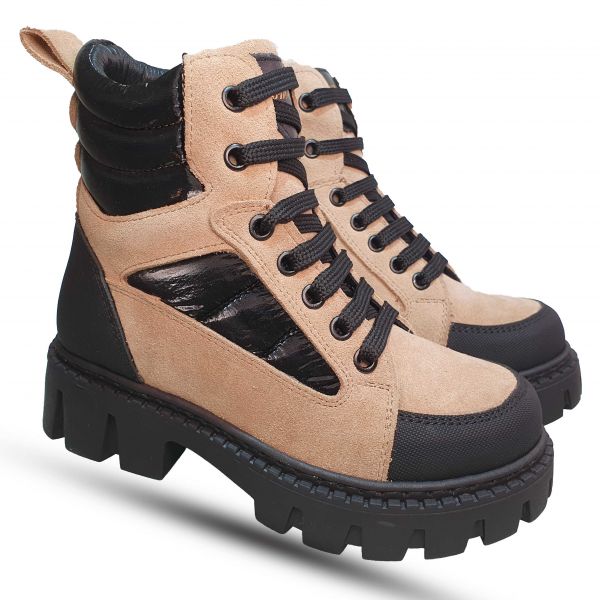 Ботинки Tomini черно-бежевые 1000705