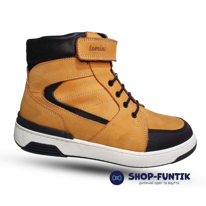 Ботинки Tomini черно-желтые 0811
