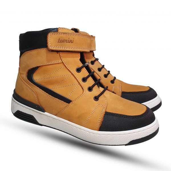 Ботинки Tomini черно-желтые 0811