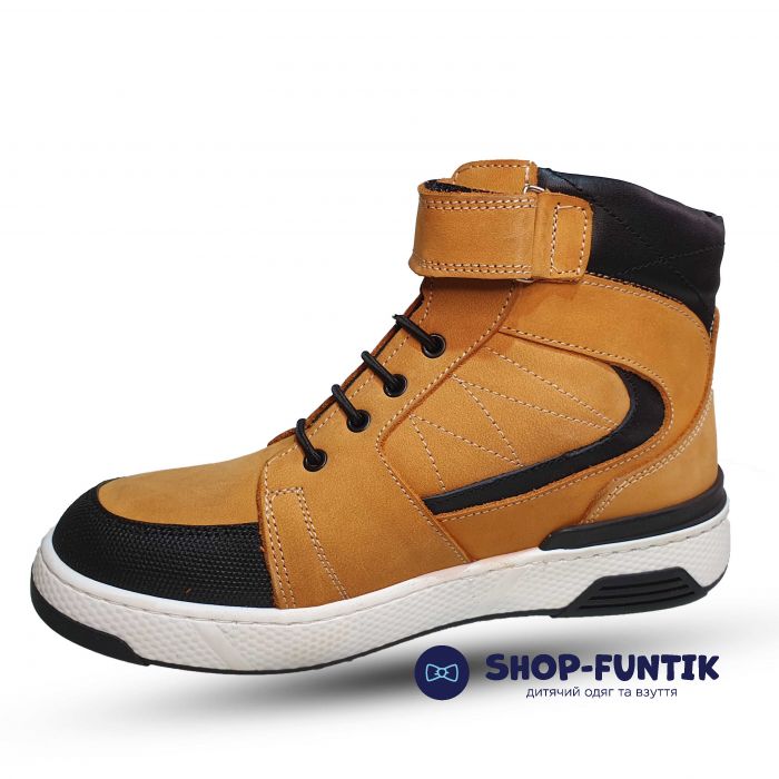 Ботинки Tomini черно-желтые 0811