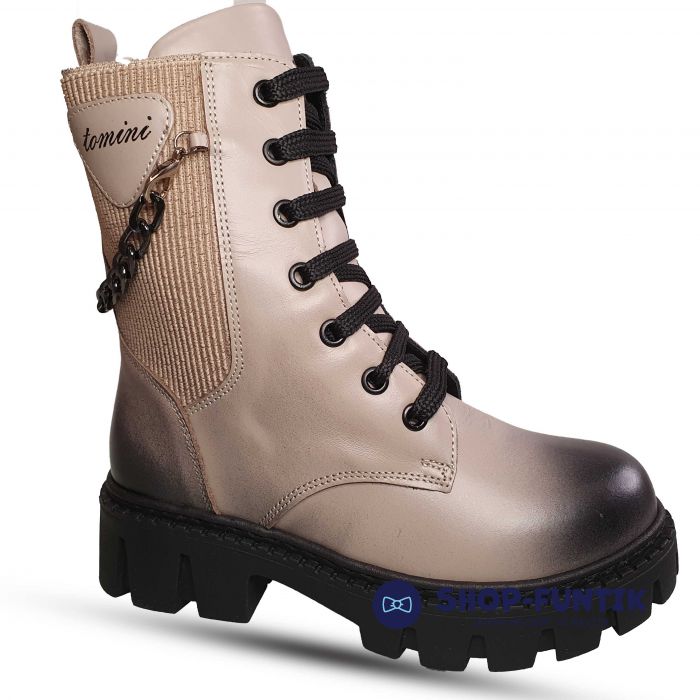 Ботинки Tomini черно-серые 950.05