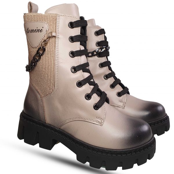 Ботинки Tomini черно-серые 950.05