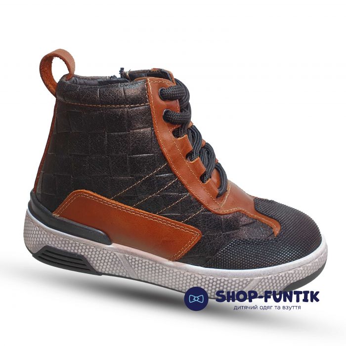 Ботинки Tomini черно-коричневые 07608