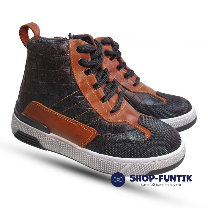 Ботинки Tomini черно-коричневые 07608