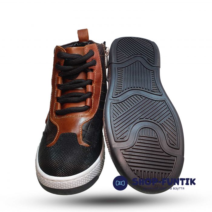 Ботинки Tomini черно-коричневые 07608