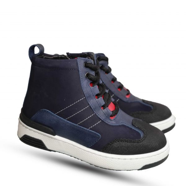Ботинки Tomini темно-синие на белой подошве 07611