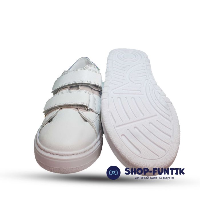 Кроссовки Tiflani белые с цветными вставками 646