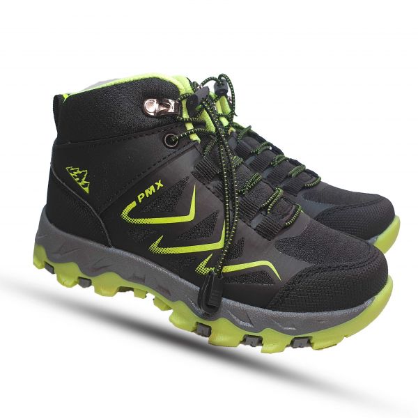 Кроссовки  Promax черные с салатовым декором 1874